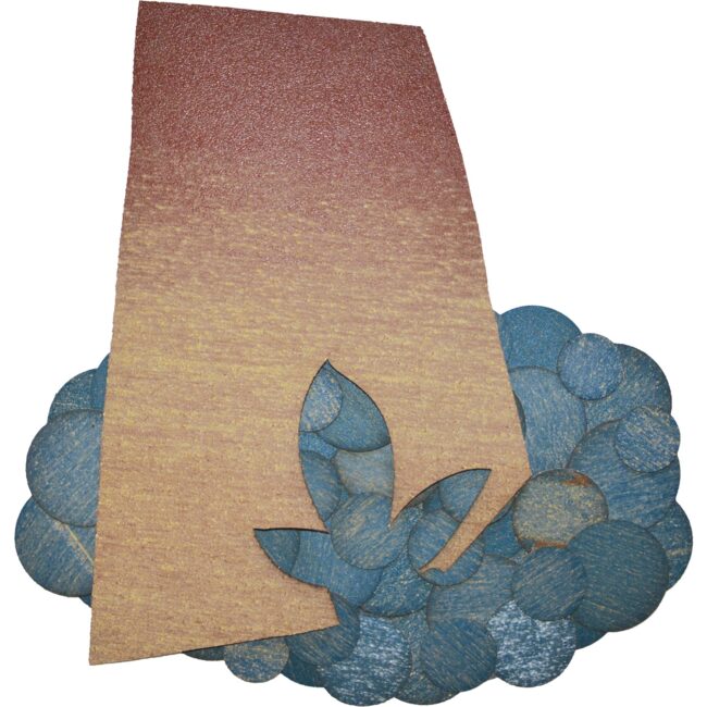 Oscar Baccilieri visual artist, SANDPAPER / CARTA VETRATA : Deposizione, 2018 - 35x35cm