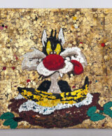 Oscar Baccilieri visual artist, SANDPAPER / CARTA VETRATA : Oh oh! mi è semblato di vedele un gatto..., 2024