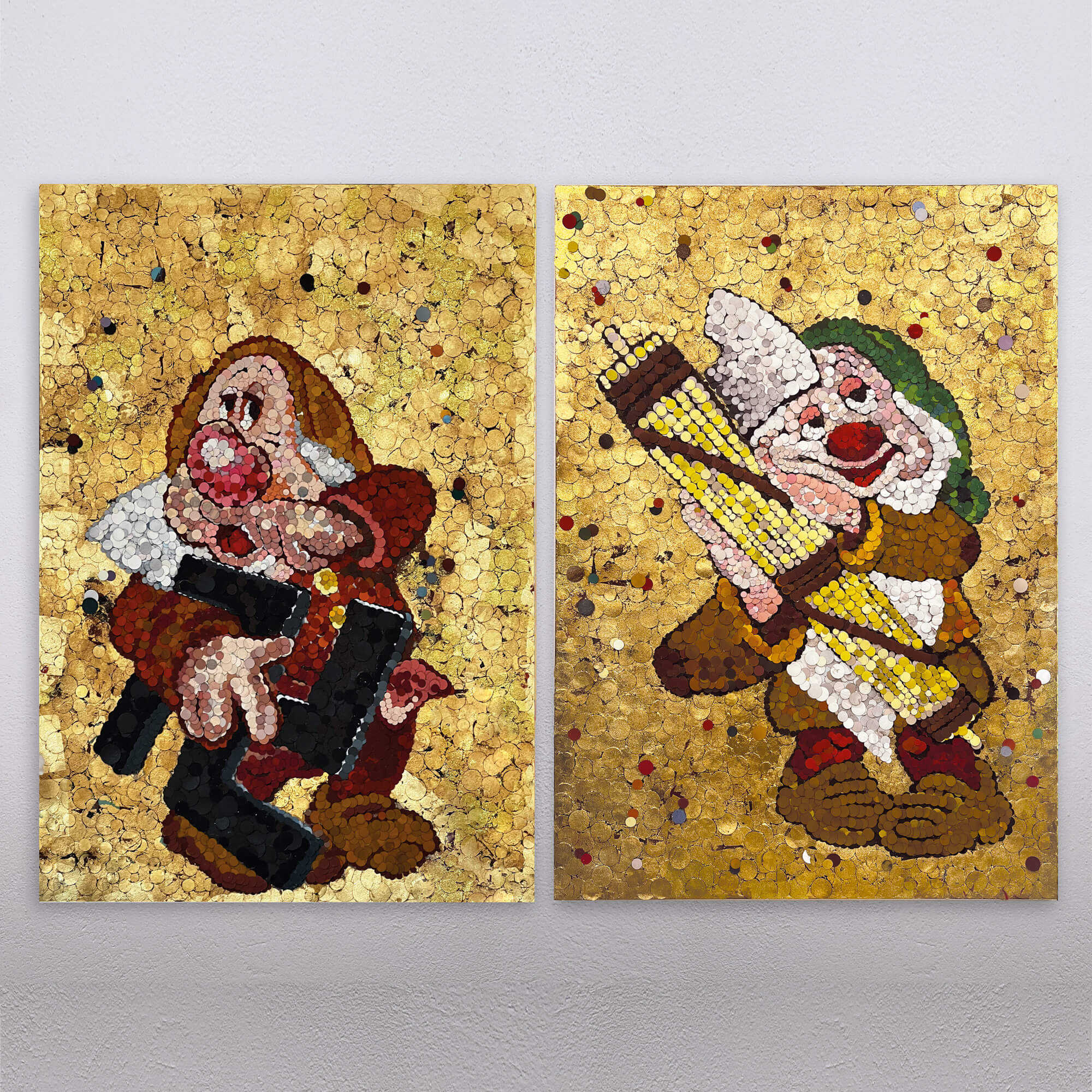 Oscar Baccilieri visual artist, SANDPAPER / CARTA VETRATA : Nano-Nano - Il fascio e la svastica, 2024